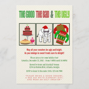 Good Bad Ugly Holiday Party nodigt uit Kaart