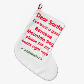 good Bernese Mountain Dog Grote Kerstsok (Voorkant (Hangend))