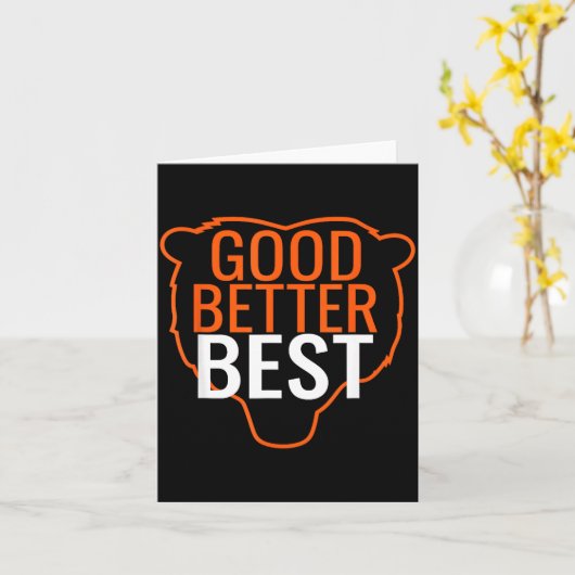 Good Better Bear Outline Motivation Kaart (Gele Bloem)