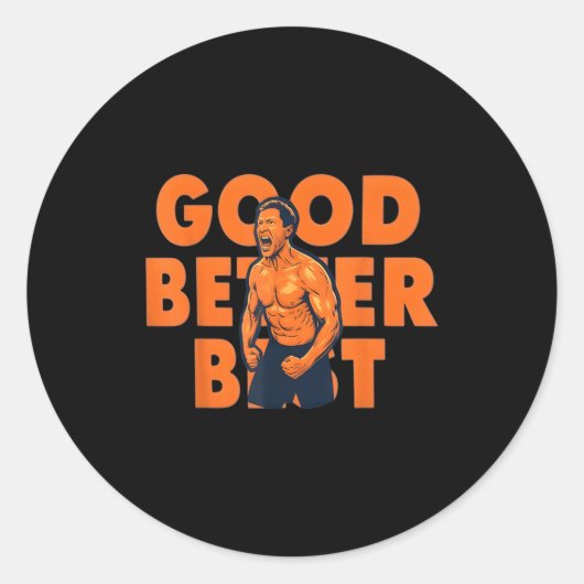 Good Better Ben Johnson  Ronde Sticker (Voorkant)
