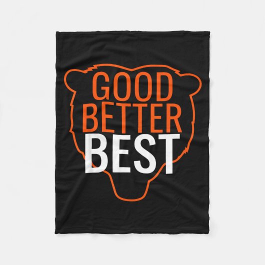 Good Better Bes Chicago Good Better Men Women Fleece Deken (Voorkant)