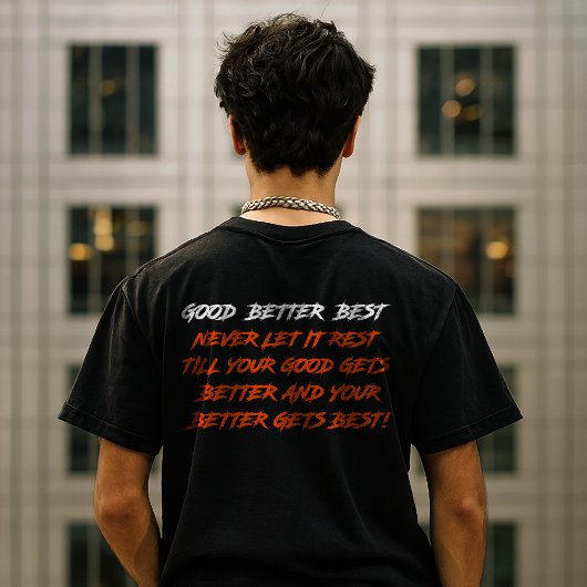 Good Better Best Never Let It Rest (2 SIDE) T-shirt