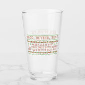 Good Better Best Never Let It Rest Christmas Quote Glas (Voorkant)