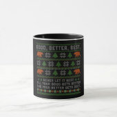 Good Better Best Never Let It Rest Christmas Quote Mok (Midden)