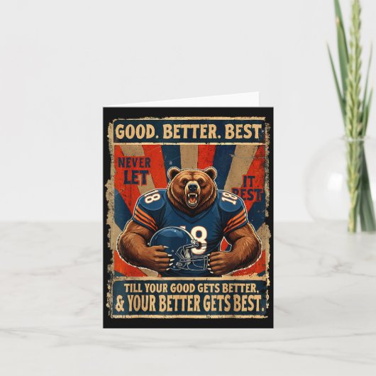 Good Better Never Let It Rest Funny Bear  Kaart (Voorkant)