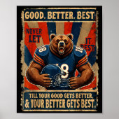 Good Better Never Let It Rest Funny Bear Poster (Voorkant)