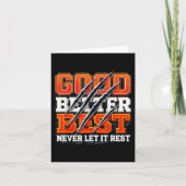 Good Better Never Let It Rest Motivation Bear Kaart (Voorkant)