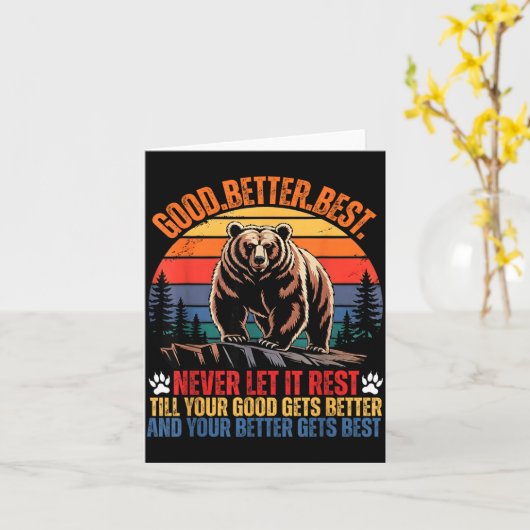 Good Better Never Let It Rest Motivation Saying Be Kaart (Gele Bloem)