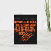 Good Better Never Let It Rest Motivational Mindset Kaart (Voorkant)