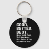 Good Better Never Let It Rest Motivational Quote G Sleutelhanger (Voorkant)