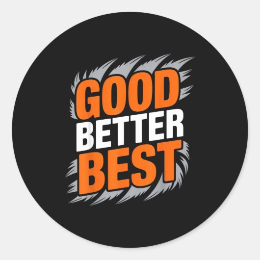 Good Better Ronde Sticker (Voorkant)