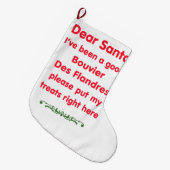 Good Bouvier Des Flandres Grote Kerstsok (Voorkant (Hangend))