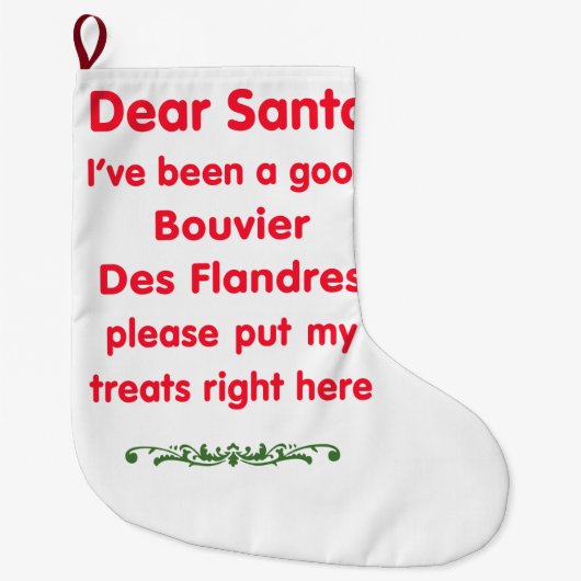 Good Bouvier Des Flandres Grote Kerstsok (Voorkant)