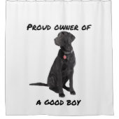 Good Boy Black Lab Douchegordijn (Voorkant)