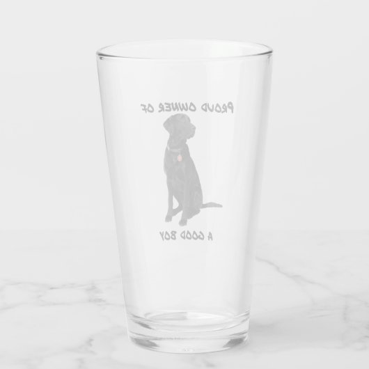 Good Boy Black Lab Glas (Achterkant)