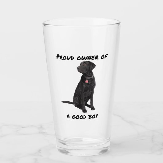 Good Boy Black Lab Glas (Voorkant)
