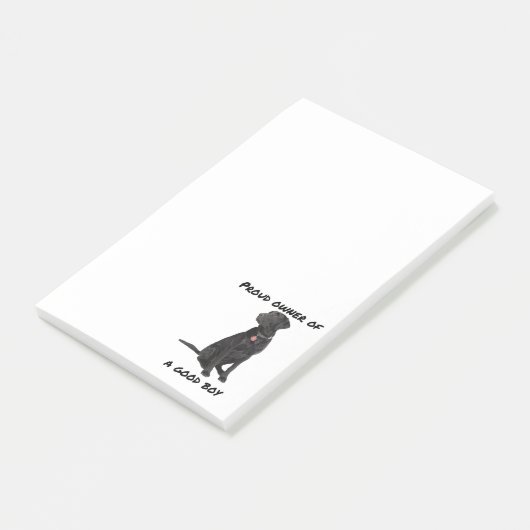 Good Boy Black Lab Post-it® Notes (Schuin)