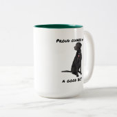 Good Boy Black Lab Tweekleurige Koffiemok (Voorkant rechts)