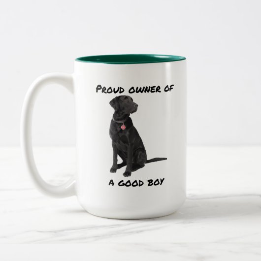 Good Boy Black Lab Tweekleurige Koffiemok (Links)