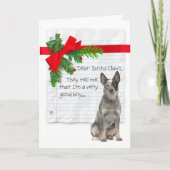 Good Boy Cattle Dog Kerstmis Feestdagen Kaart (Voorkant)