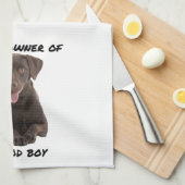 Good Boy Chocolate Lab Theedoek (Quarter Fold)