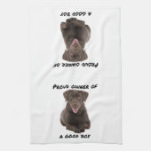 Good Boy Chocolate Lab Theedoek (Verticaal)