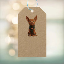 Good Boy Christmas Dog Kraft Gift Labels