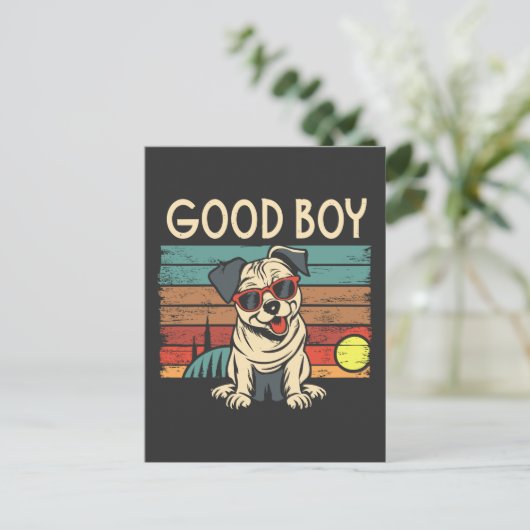 Good Boy Dog Briefkaart (Staand voorkant)