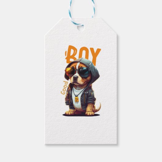 Good Boy Dog Cute Puppy Cadeaulabel (Voorkant)