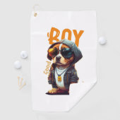 Good Boy Dog Cute Puppy Golfhanddoek (Insitu)