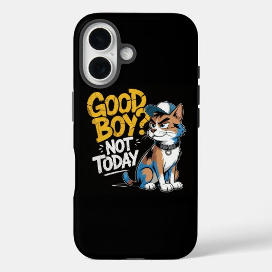 Good Boy Not Today Funny Cat iPhone / iPad case (Achterkant)