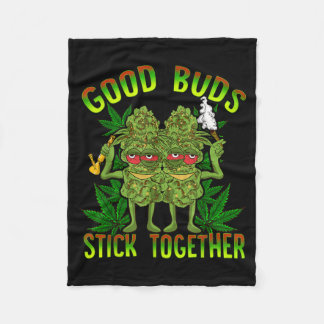 Good Buds Stick Together Couples Fleece Deken