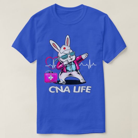 Good Bunny Nurse Dab CNA Life Happy Paasdag T-shirt (Design voorkant)