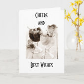 GOOD BYE=CHEERS AND BEST WISHES TO YOU KAART (Gele Bloem)