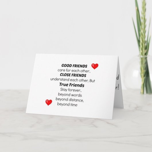 *GOOD* *CLOSE* EN *BEST FRIEND'S* BIRTHDAY KAART (Voorkant)