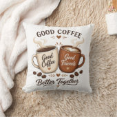 Good Coffee Good Friends mit zwei Kaffeetassen Kussen (Deken)