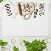 Good Coffee Good Friends mit zwei Kaffeetassen Theedoek (Gevouwen)