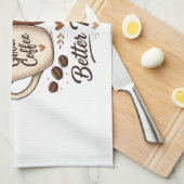Good Coffee Good Friends mit zwei Kaffeetassen Theedoek (Quarter Fold)