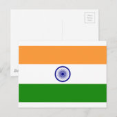 Good color Indian flag "Tiranga" Briefkaart (Voorkant / Achterkant)