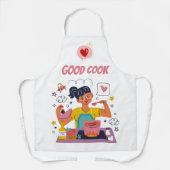 Good Cook Kitchen Apron – Funny & Motivational Coo Schort (Voorkant)
