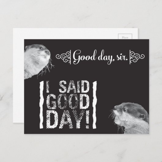 Good Day Sir Otter Briefkaart (Voorkant / Achterkant)
