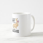 Good Day Starts With Coffee & Giraffe Gift Funny Koffiemok (Voorkant rechts)