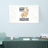 Good Day Starts With Coffee & Giraffe Gift Funny Spandoek (Beurs)