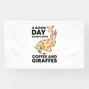 Good Day Starts With Coffee & Giraffe Gift Funny Spandoek