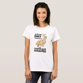 Good Day Starts With Coffee & Giraffe Gift Funny T-shirt (Voorkant volledig)