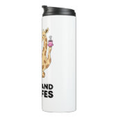 Good Day Starts With Coffee & Giraffe Gift Funny Thermosbeker (Geroteerd rechts)