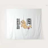 Good Day Starts With Coffee & Giraffe Gift Funny Wandkleed (Voorkant (horizontaal))