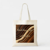 Good Days Start With Coffee Swirl Tote Bag - Perso (Achterkant)