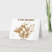 Good Day's Work 5x7 wenskaart Kaart (Achterkant)