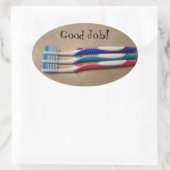 Good Dental Hygiene - Toothbrushes Ovale Sticker (Tas)